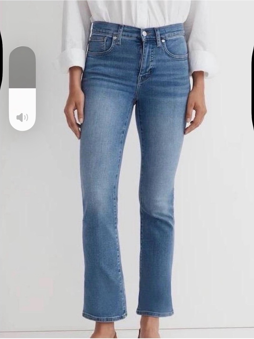 Madewell Mid-Rise Cropped Straight Jeans in Medium Blue